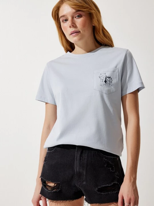 Foto van product Happiness İstanbul Shirt lichtgrijs / zwart Happiness Istanbul