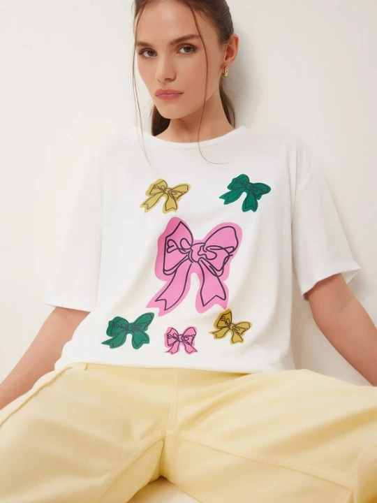 Foto van product Happiness İstanbul Shirt mosterd / donkergroen / lichtroze / wit Happiness Istanbul
