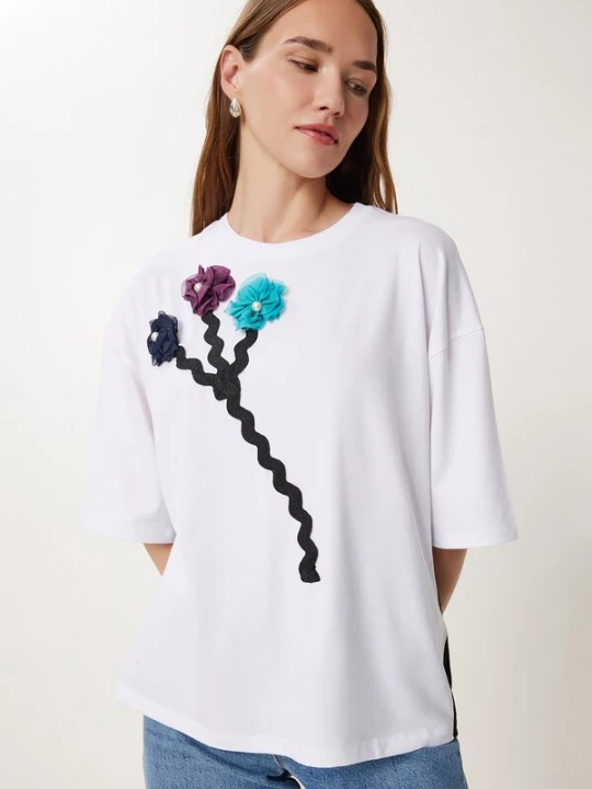 Foto van product Happiness İstanbul Shirt navy / azuur / zwart / wit Happiness Istanbul