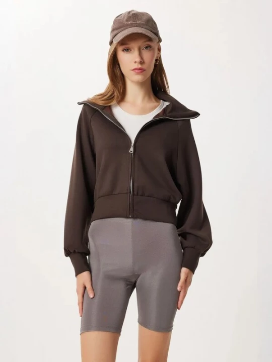 Foto van product Happiness İstanbul Sweatvest donkerbruin Happiness Istanbul