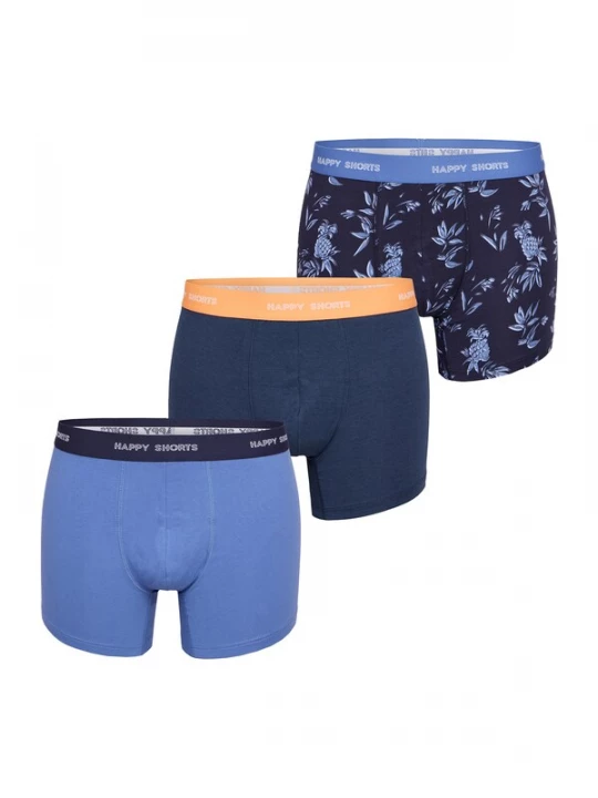 Foto van product Happy Shorts Boxershorts blauw / geel / wit