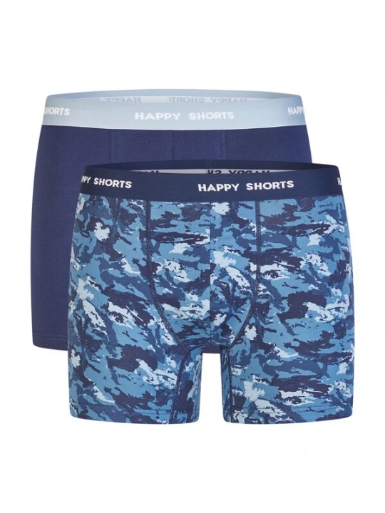 Foto van product Happy Shorts Boxershorts blauw / hemelsblauw / wit
