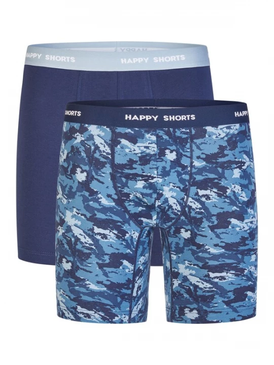 Foto van product Happy Shorts Boxershorts blauw / hemelsblauw / wit
