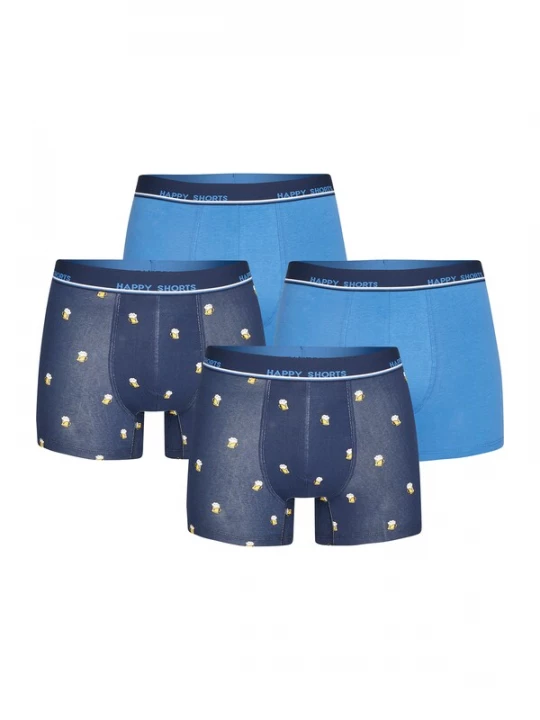 Foto van product Happy Shorts Boxershorts blauw / lichtblauw / geel / wit