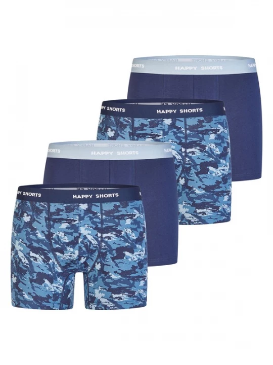 Foto van product Happy Shorts Boxershorts blauw / lichtblauw / wit