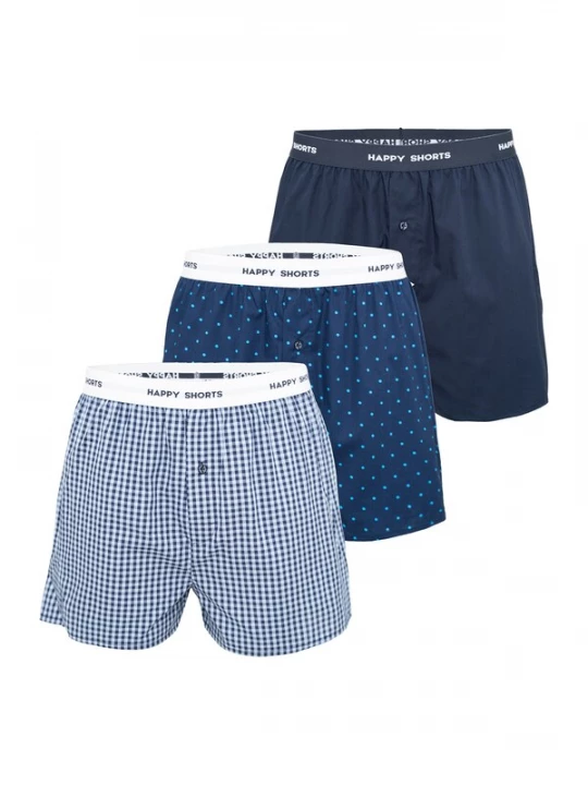 Foto van product Happy Shorts Boxershorts blauw / wit