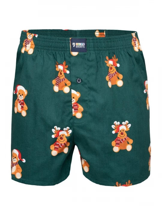 Foto van product Happy Shorts Boxershorts 'Christmas' oker / donkergroen / rood / wit