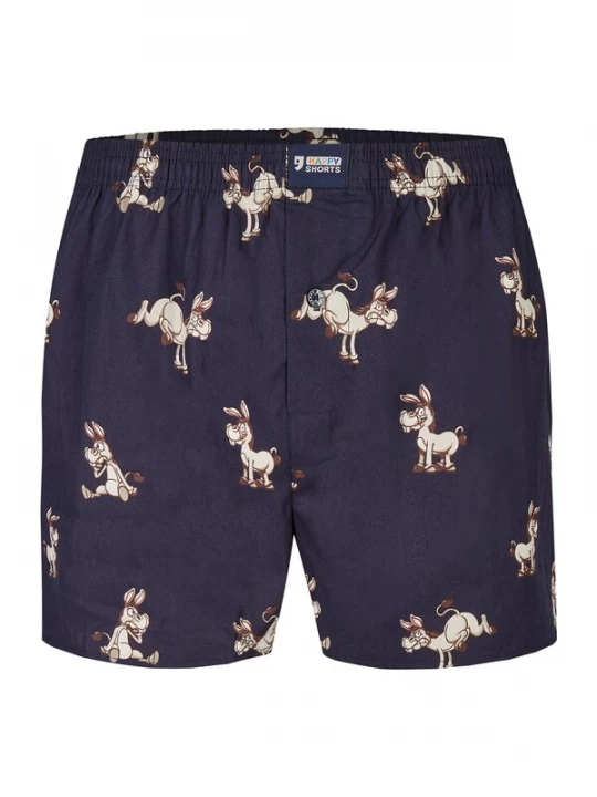 Foto van product Happy Shorts Boxershorts ecru / marine / bruin