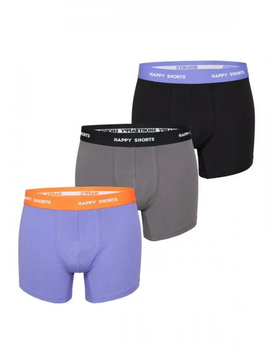 Foto van product Happy Shorts Boxershorts grijs / sering / zwart