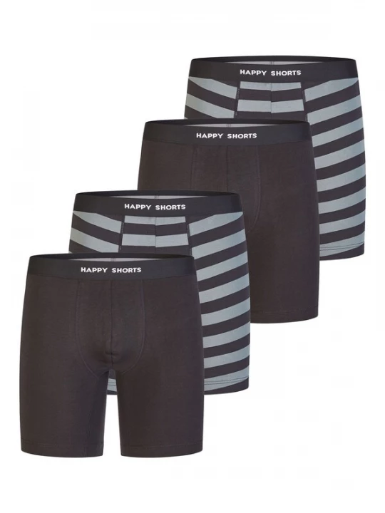 Foto van product Happy Shorts Boxershorts grijs / zwart
