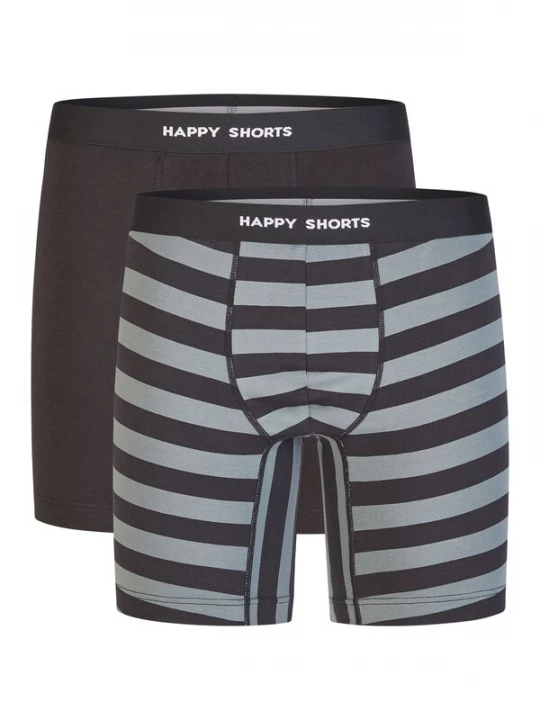 Foto van product Happy Shorts Boxershorts grijs / zwart