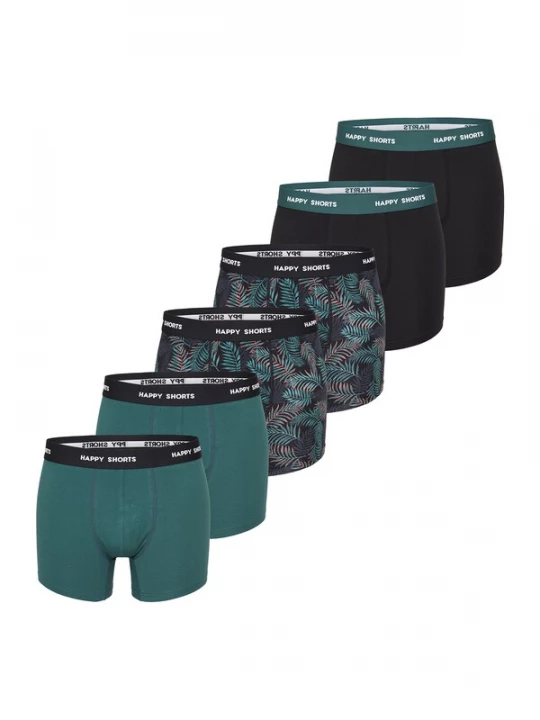 Foto van product Happy Shorts Boxershorts groen / zwart / wit