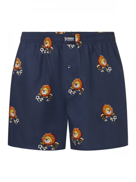 Foto van product Happy Shorts Boxershorts 'Happy Shorts Men's American Boxer Boxer Shorts koningsdag lions' blauw