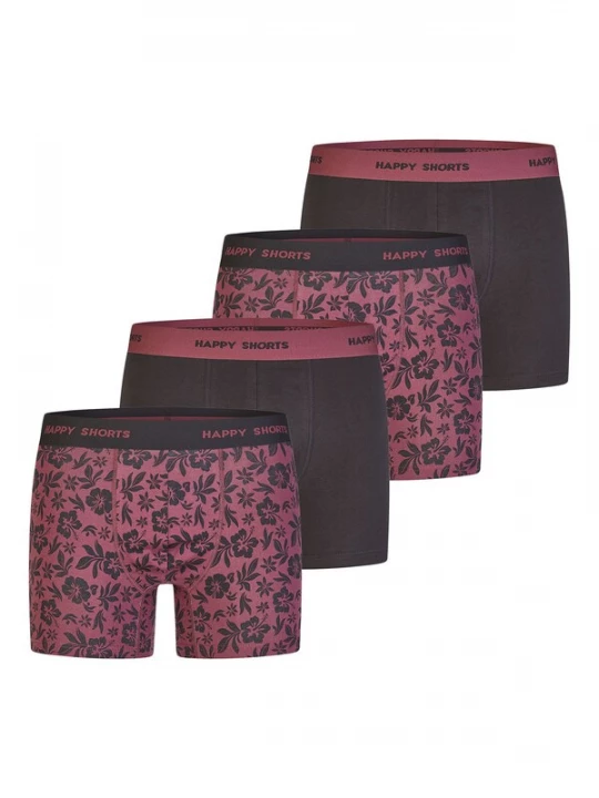 Foto van product Happy Shorts Boxershorts ' Jersey ' bessen / zwart