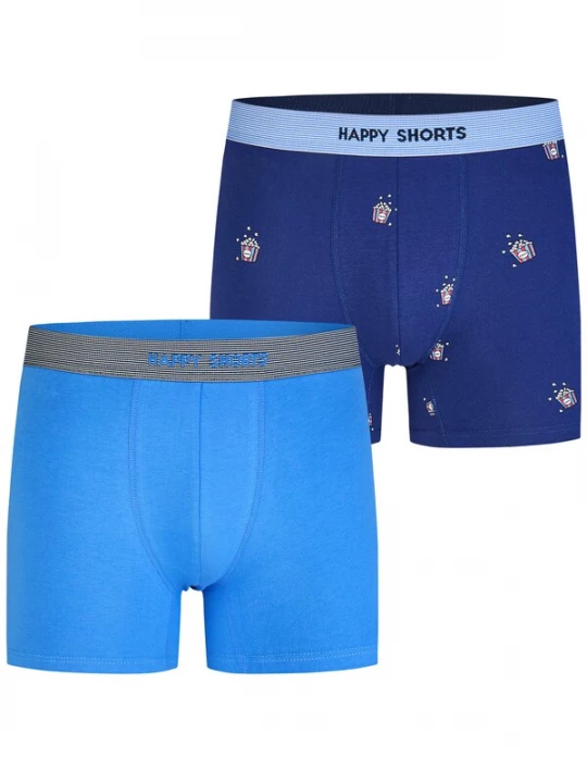 Foto van product Happy Shorts Boxershorts ' Jersey ' blauw / donkerblauw