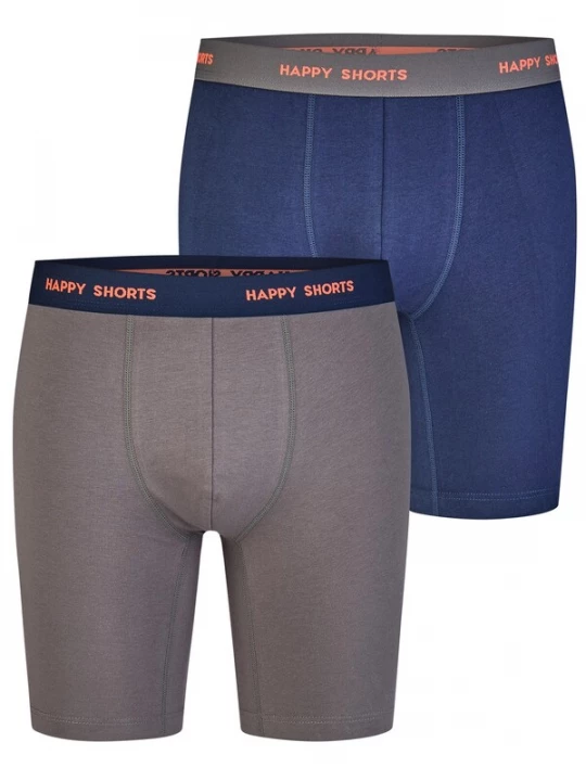 Foto van product Happy Shorts Boxershorts ' Jersey ' blauw / grijs