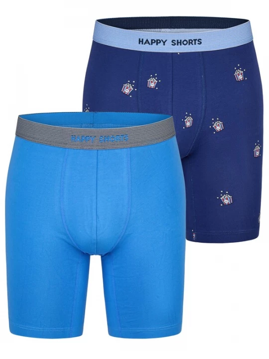 Foto van product Happy Shorts Boxershorts ' Jersey ' blauw / navy / donkerblauw