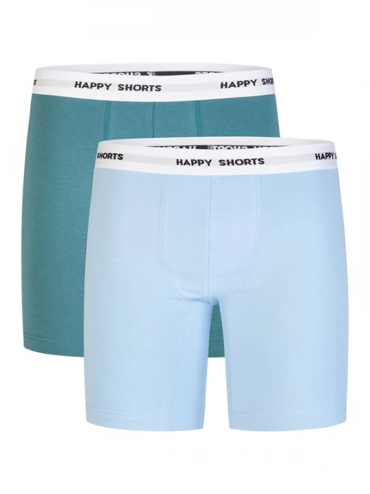 Foto van product Happy Shorts Boxershorts ' Jersey Long ' turquoise / lichtblauw