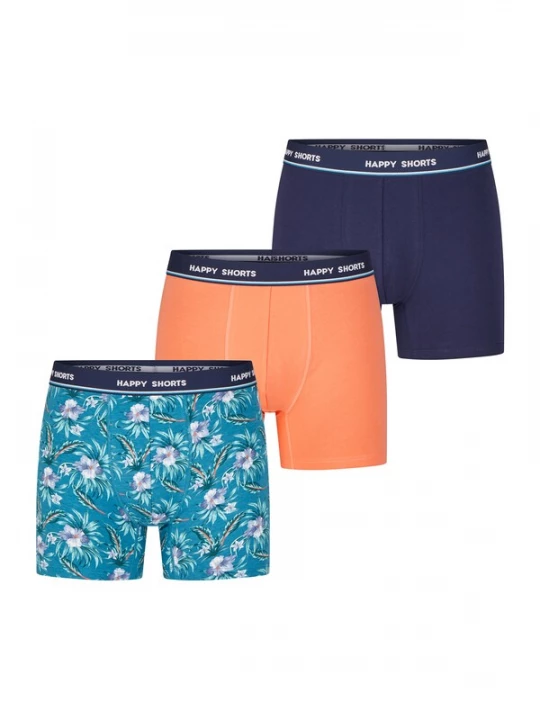 Foto van product Happy Shorts Boxershorts ' Jersey ' navy / lichtblauw / oranje