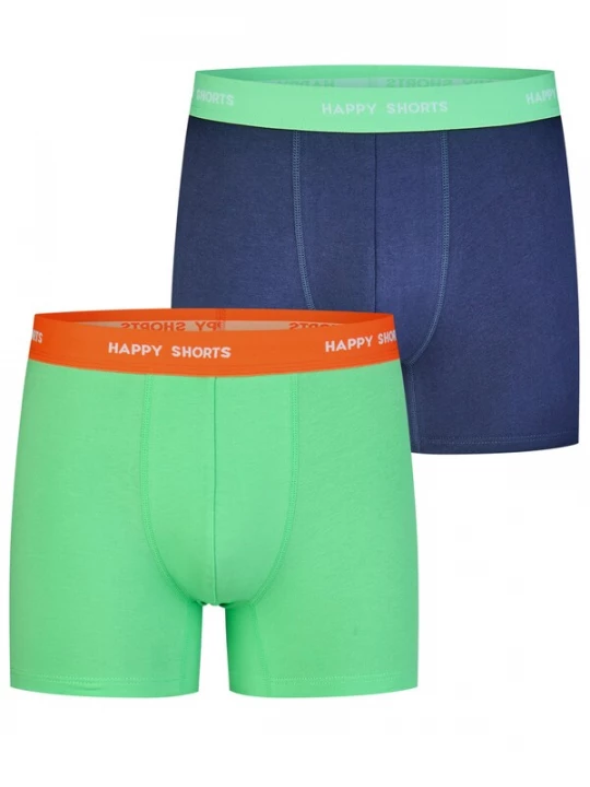 Foto van product Happy Shorts Boxershorts ' Jersey ' navy / limoen / lichtgroen