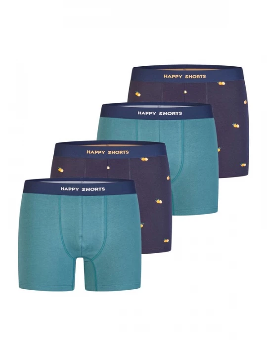 Foto van product Happy Shorts Boxershorts ' Jersey ' turquoise / donkerblauw