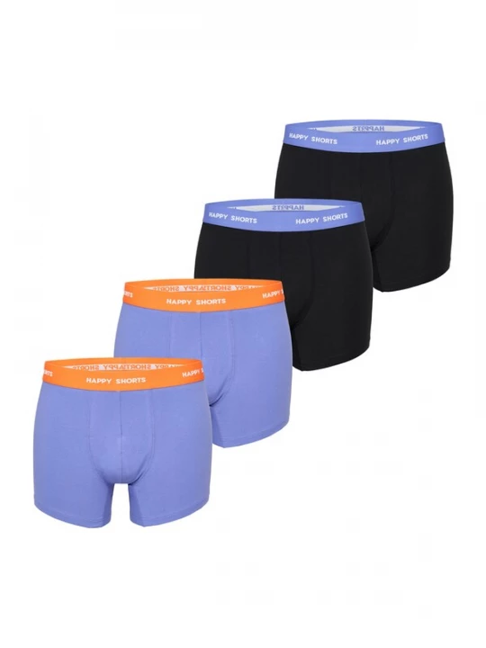 Foto van product Happy Shorts Boxershorts lila / oranje / zwart / wit