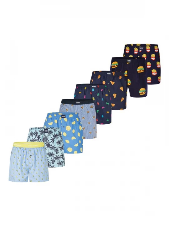 Foto van product Happy Shorts Boxershorts ' Motiv Mix ' donkerblauw / gemengde kleuren