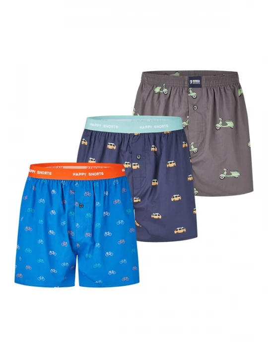 Foto van product Happy Shorts Boxershorts ' Motiv Mix ' gemengde kleuren