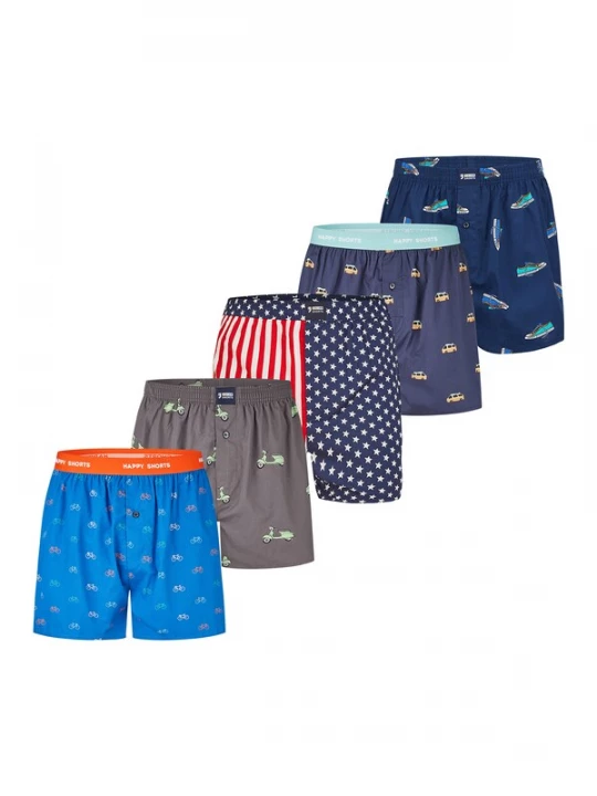 Foto van product Happy Shorts Boxershorts ' Motiv Mix ' gemengde kleuren