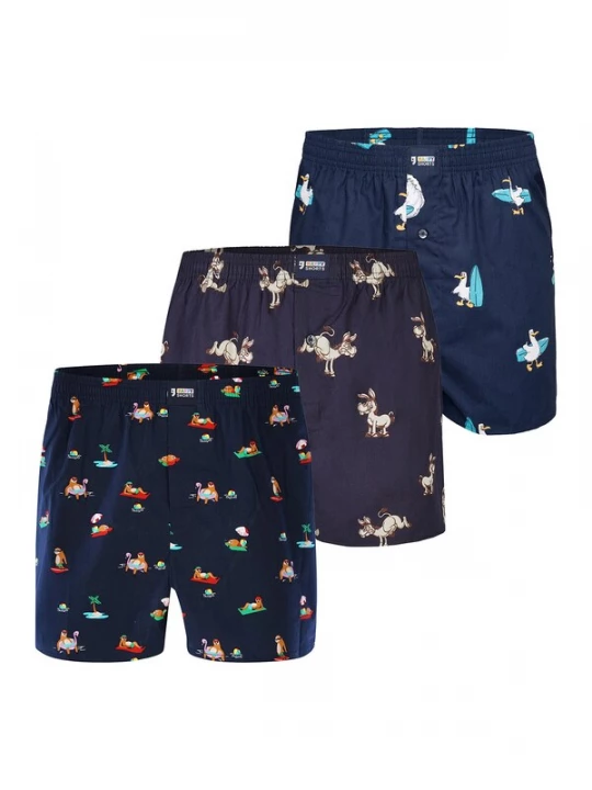 Foto van product Happy Shorts Boxershorts ' Motive ' blauw / donkerblauw / gemengde kleuren