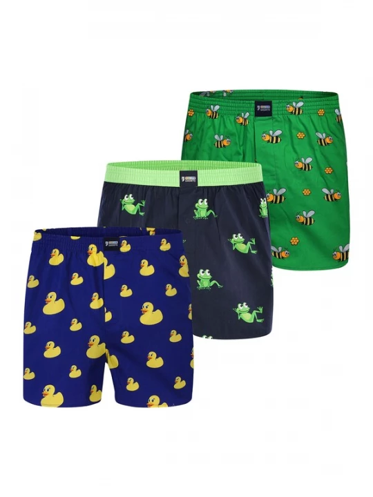 Foto van product Happy Shorts Boxershorts ' Motive ' blauw / donkerblauw / groen