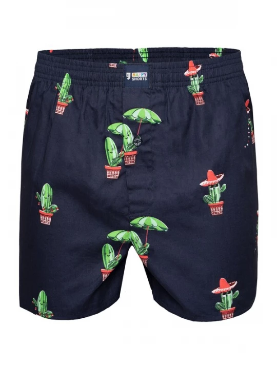 Foto van product Happy Shorts Boxershorts ' Motive ' donkerblauw / grasgroen / watermeloen rood / zwart