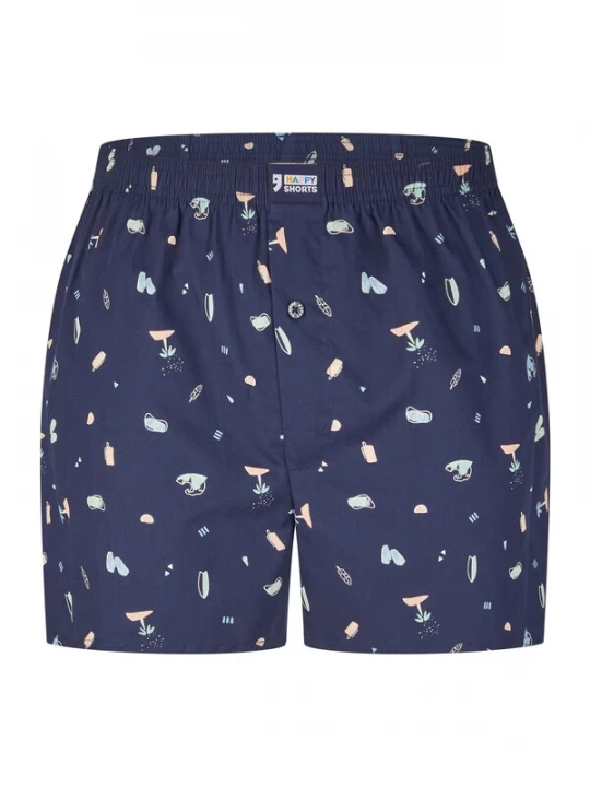Foto van product Happy Shorts Boxershorts ' Motives ' donkerblauw / gemengde kleuren