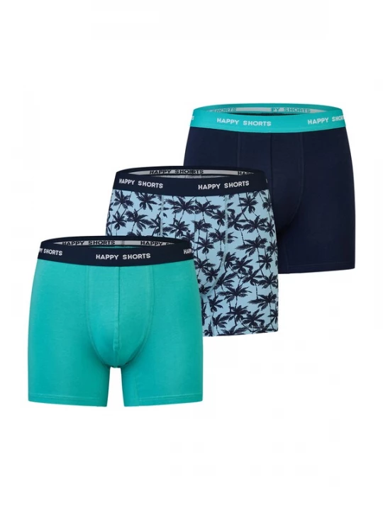 Foto van product Happy Shorts Boxershorts aqua / lichtblauw / zwart