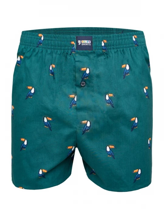 Foto van product Happy Shorts Boxershorts petrol / donkergroen / oranje / wit