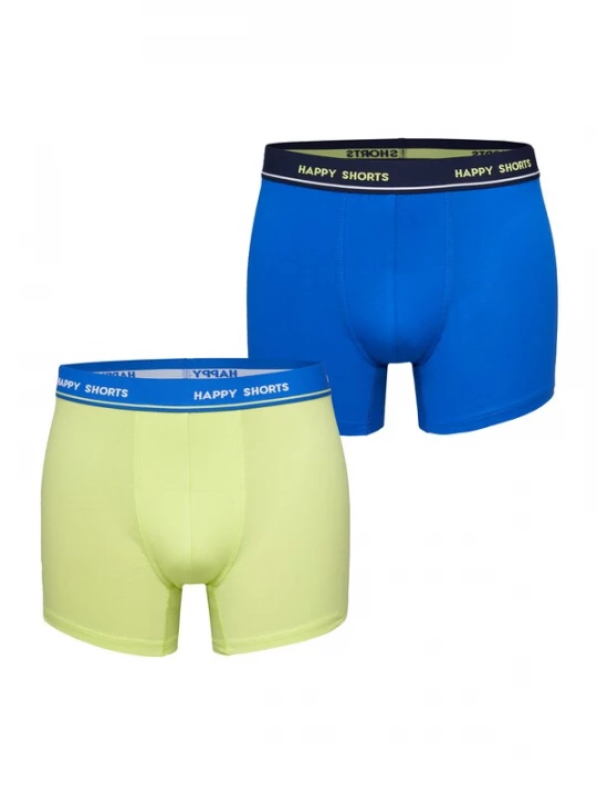 Foto van product Happy Shorts Boxershorts ' Solids ' royal blue / koningsblauw / citroen