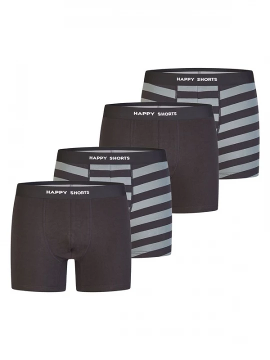 Foto van product Happy Shorts Boxershorts stone grey / zwart