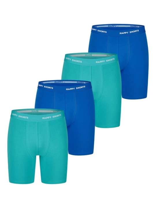 Foto van product Happy Shorts Boxershorts turquoise / kobaltblauw / wit