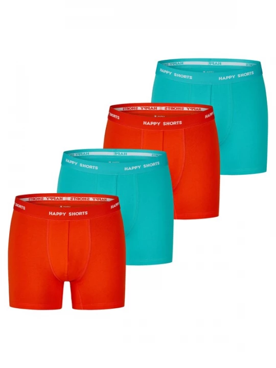 Foto van product Happy Shorts Boxershorts turquoise / oranje / wit
