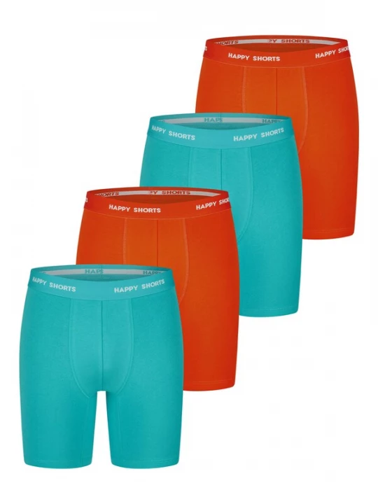 Foto van product Happy Shorts Boxershorts turquoise / oranje / wit