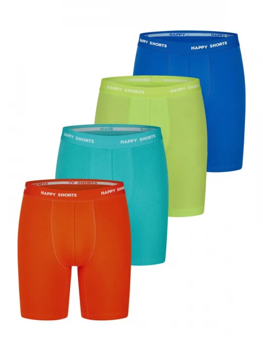 Foto van product Happy Shorts Boxershorts turquoise / royal blue / koningsblauw / neongroen / oranje