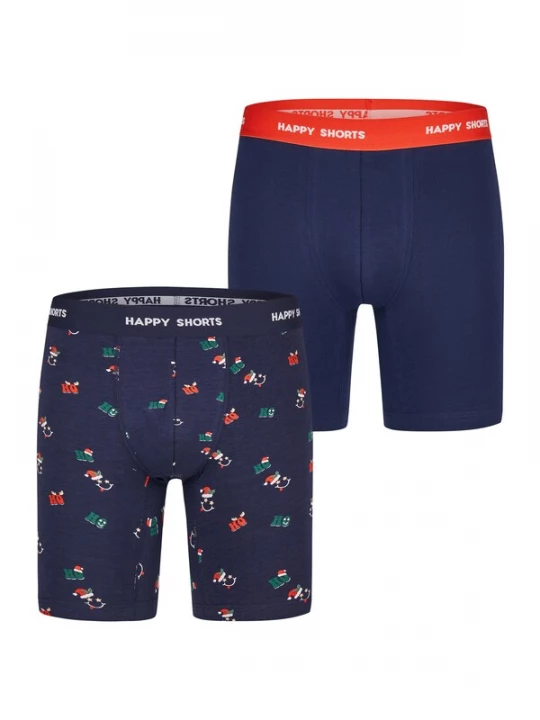 Foto van product Happy Shorts Boxershorts ' XMAS Boxer Briefs ' donkerblauw