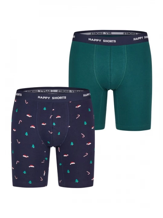 Foto van product Happy Shorts Boxershorts ' XMAS Boxer Briefs ' donkerblauw / petrol
