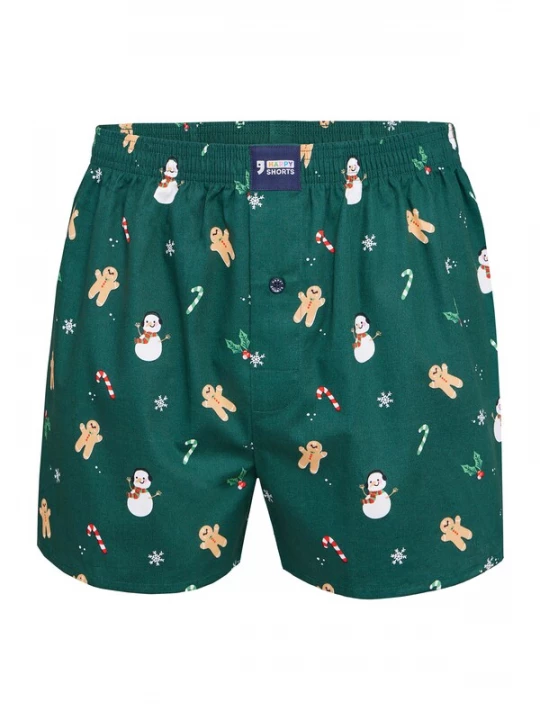Foto van product Happy Shorts Boxershorts ' XMAS ' groen