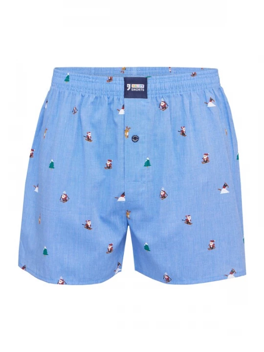 Foto van product Happy Shorts Boxershorts ' XMAS ' lichtblauw