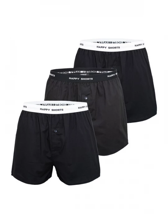 Foto van product Happy Shorts Boxershorts zwart / wit