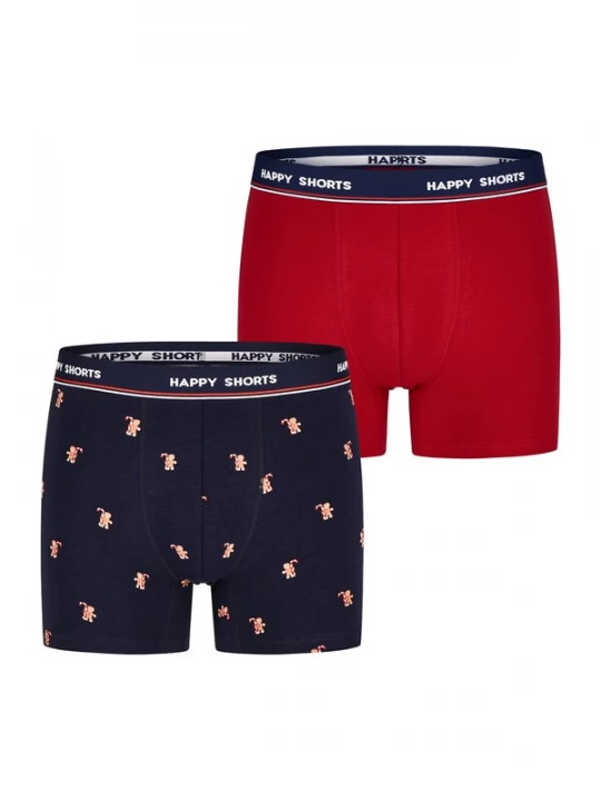 Foto van product Happy Shorts Onderbroek ' XMAS KIDS ' donkerblauw / rood