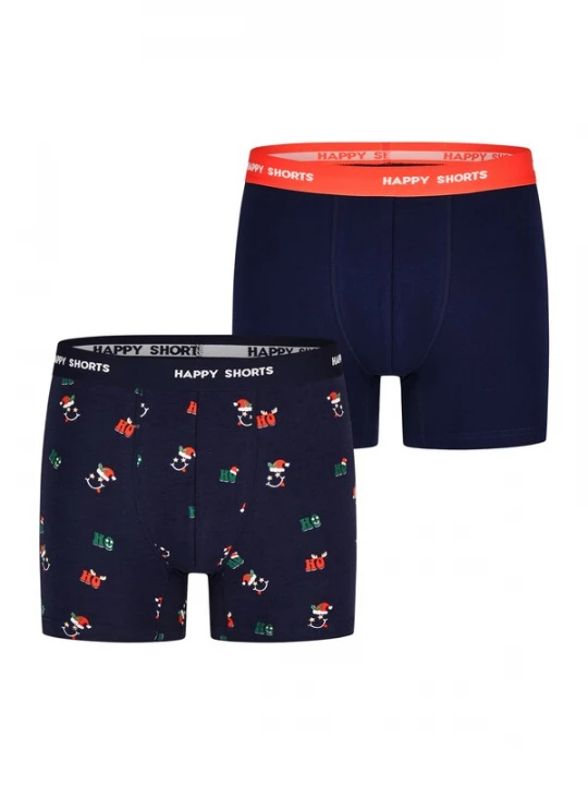 Foto van product Happy Shorts Onderbroek 'Xmas' navy / groen / oranje / wit