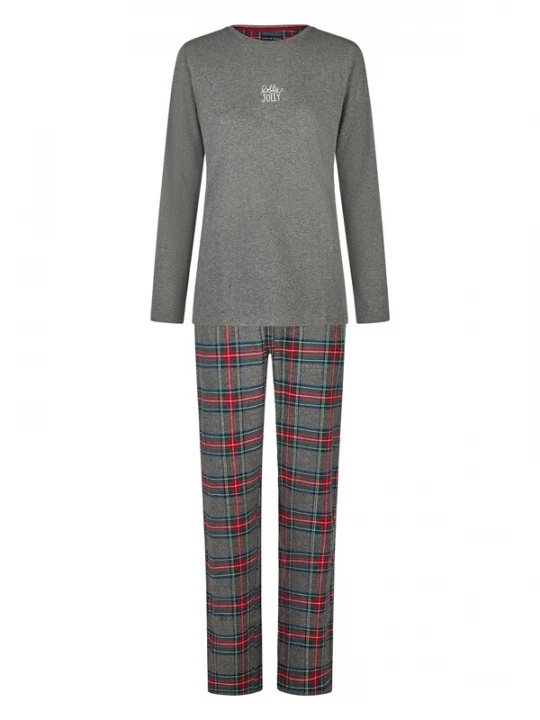 Foto van product Happy Shorts Pyjama 'Christmas' azuur / grijs / smaragd / rood