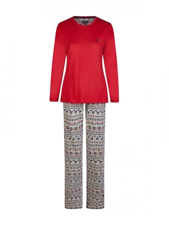 Foto van product Happy Shorts Pyjama ' XMAS ' blauw / grijs / rood